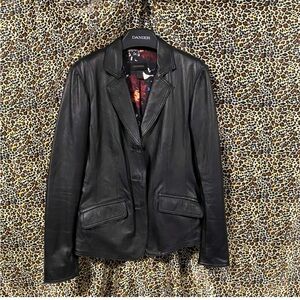 DANIER ~ Black leather blazer